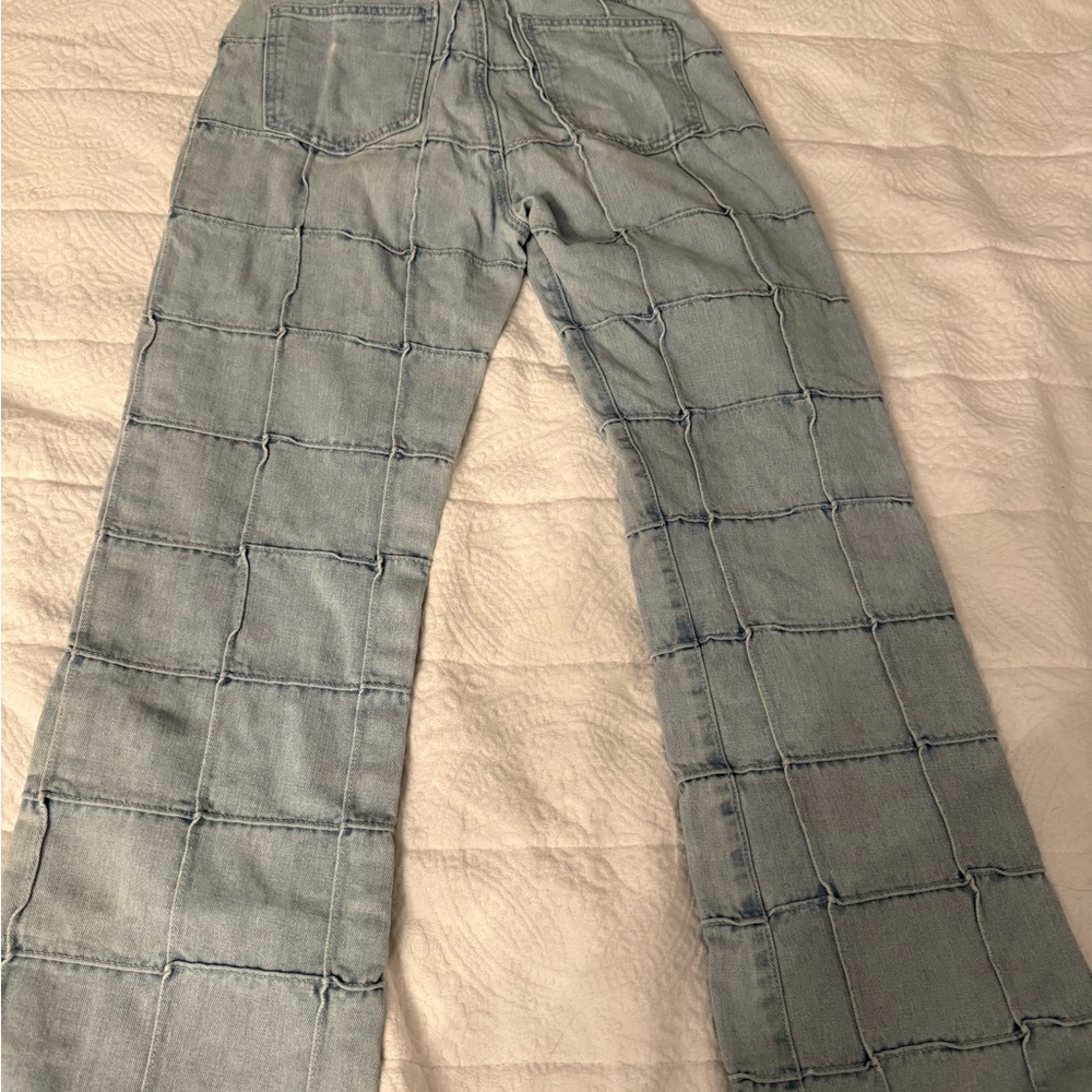 Princess Polly Men's Relaxed Grid Pattern Jeans - Picture 3 of 3